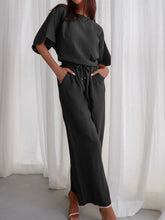 Load image into Gallery viewer, Casual Loose Solid Color Short Sleeve Two-piece Suit