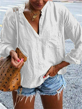 Load image into Gallery viewer, Casual Fashion Solid Color Button Long Sleeve Shirt