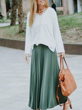 Load image into Gallery viewer, Simple Casual Loose Long Sleeve Top Skirt Knitted Suit