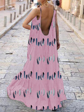 Load image into Gallery viewer, Bohemian Feather Print Casual Fashion Dress