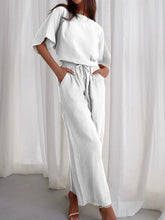 Load image into Gallery viewer, Casual Loose Solid Color Short Sleeve Two-piece Suit