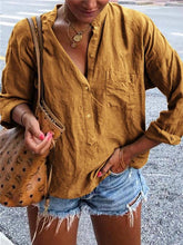 Load image into Gallery viewer, Casual Fashion Solid Color Button Long Sleeve Shirt