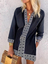 Load image into Gallery viewer, Fashion V-Neck Ethnic Printed Dress