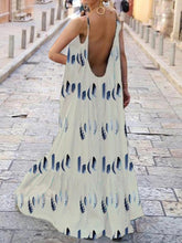 Load image into Gallery viewer, Bohemian Feather Print Casual Fashion Dress