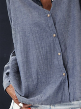 Load image into Gallery viewer, Fashion Casual Cotton and Linen Button Top