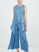 Load image into Gallery viewer, Fashionable Professional Casual Loose Top Pants Pleated Set