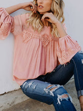 Load image into Gallery viewer, Loose Casual Linen-like Long-sleeved T-shirt