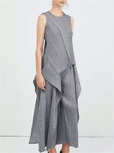 Load image into Gallery viewer, Fashionable Professional Casual Loose Top Pants Pleated Set