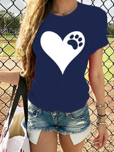 Load image into Gallery viewer, Fashion Casual Love Printed Short-sleeved T-shirt Top