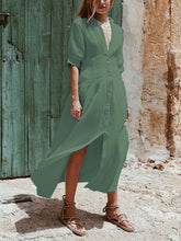 Load image into Gallery viewer, Fashion Casual Button Long Dress