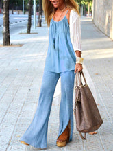 Load image into Gallery viewer, Simple Casual Loose Sling Top Pants Set