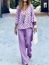 Load image into Gallery viewer, Fashionable Casual Loose Top Pants Suit