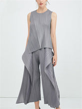 Load image into Gallery viewer, Fashionable Professional Casual Loose Top Pants Pleated Set
