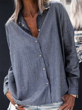 Load image into Gallery viewer, Fashion Casual Cotton and Linen Button Top