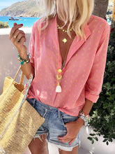 Load image into Gallery viewer, Stylish Lapel Bohemian Dot Print Shirt
