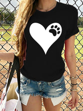Load image into Gallery viewer, Fashion Casual Love Printed Short-sleeved T-shirt Top