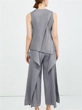 Load image into Gallery viewer, Fashionable Professional Casual Loose Top Pants Pleated Set