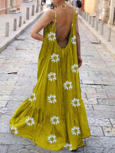 Load image into Gallery viewer, Fashionable Bohemian Daisy Print Casual Dress