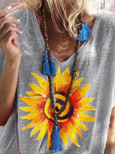 Load image into Gallery viewer, Fashion Casual Chrysanthemum Printed Short-sleeved T-shirt Top