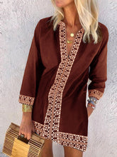 Load image into Gallery viewer, Fashion V-Neck Ethnic Printed Dress