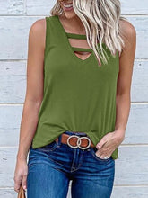 Load image into Gallery viewer, Pullover V-Neck Loose Casual Sleeveless T-Shirt
