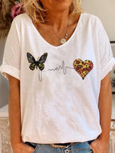 Load image into Gallery viewer, Fashion Casual Short Sleeve V-neck T-shirt Top