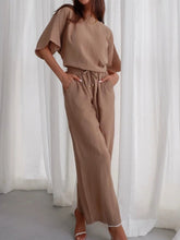 Load image into Gallery viewer, Casual Loose Solid Color Short Sleeve Two-piece Suit