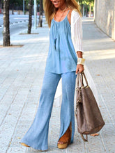 Load image into Gallery viewer, Simple Casual Loose Sling Top Pants Set