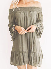 Load image into Gallery viewer, Round Neck Ruffled Casual T-shirt