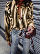 Load image into Gallery viewer, Fashionable Solid Color Striped Printed Casual Shirt
