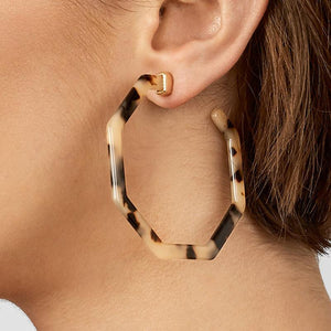 Chic Women Leopard Big Circled Earrings