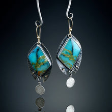 Load image into Gallery viewer, Creative Water Drop Geometric Colored Marble Earrings
