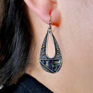 Drop-Shaped Triangle Boho Colored Earrings