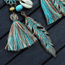 Load image into Gallery viewer, Fashion Hollow Carved Alloy Tassel Earrings
