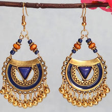 Load image into Gallery viewer, Vintage Ethnic Style Ring Metal Ball Tassel Earrings
