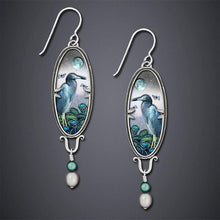 Load image into Gallery viewer, Creative Court Vintage Bird Flower Earrings
