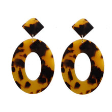 Load image into Gallery viewer, Chic Women Leopard Resin Circle Earrings
