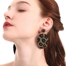 Load image into Gallery viewer, Handmade Beaded Animal Print Earrings
