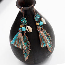 Load image into Gallery viewer, Fashion Hollow Carved Alloy Tassel Earrings
