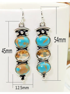 Vintage Fashion Creative Turquoise Long Earrings