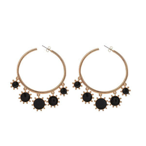 Fashion Geometric Dripping Big Circle Earrings