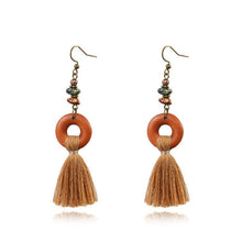 Load image into Gallery viewer, Vintage Tassel Round Alloy Earrings
