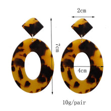 Load image into Gallery viewer, Chic Women Leopard Resin Circle Earrings
