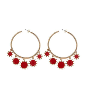 Fashion Geometric Dripping Big Circle Earrings