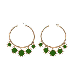 Fashion Geometric Dripping Big Circle Earrings