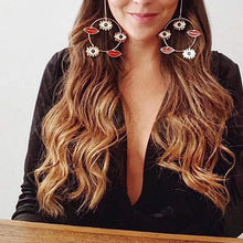 Load image into Gallery viewer, Multiple Devil&#39;s Eyes Large Circle Earrings
