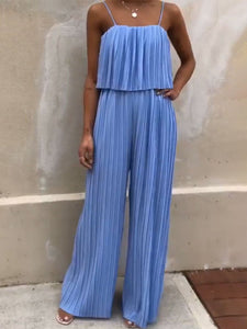 Sexy Suspenders High Waist Loose Jumpsuit