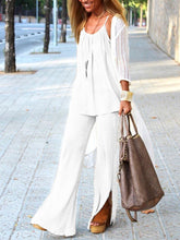 Load image into Gallery viewer, Simple Casual Loose Sling Top Pants Set
