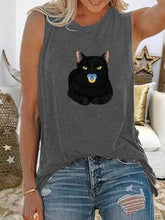 Load image into Gallery viewer, Cartoon Printed Round Neck Sleeveless Casual T-Shirt
