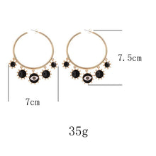 Load image into Gallery viewer, Devil&#39;s Eye Dripping Large Circle Earrings
